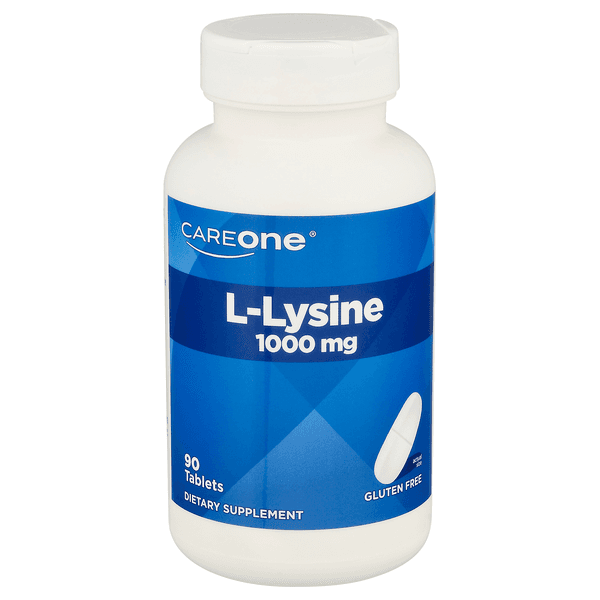 Careone L-Lysine Dietary Supplement Tablets Gluten Free