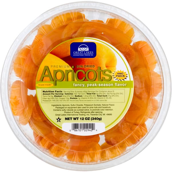 Great Lakes Fancy Apricots Sun Dried