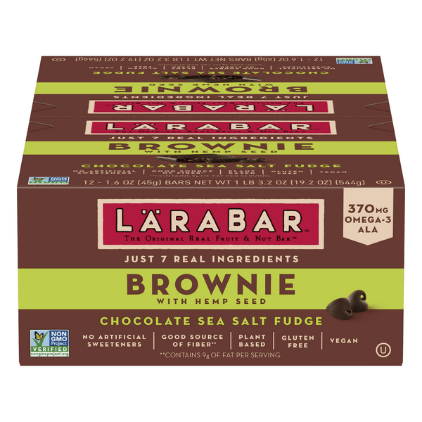 Larabar Food Bar Hemp Seed Chocolate Sea Salt Fudge Brownie