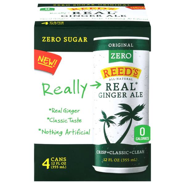 Reed'S Zero Sugar Real Original Ginger Ale Soda