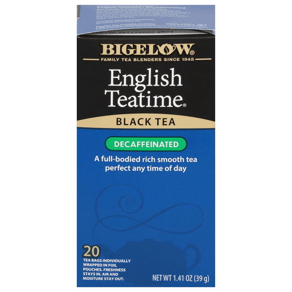 Bigelow English Teatime Black Tea Bags Decaffeinated