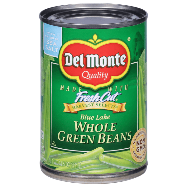 Del Monte Harvest Selects Beans Green Blue Lake Whole With Natural Sea Salt