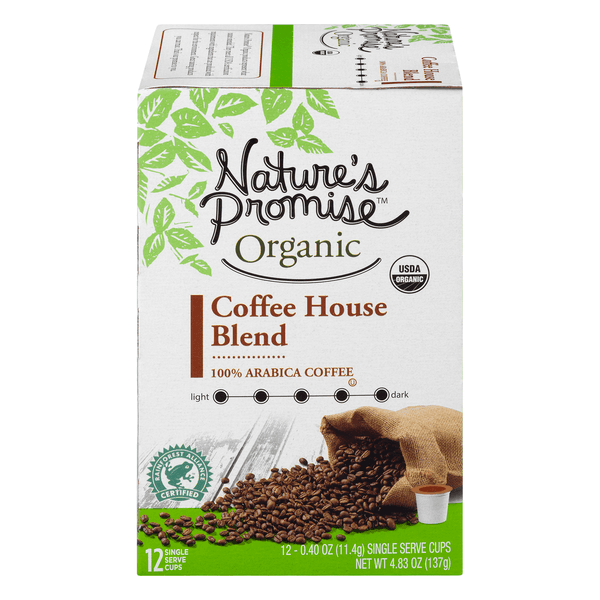 Nature'S Promise Organic House Blend Dark Roast Single Serve Coffee