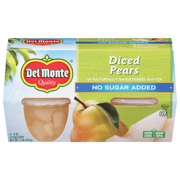 Del Monte Diced Pears No Sugar Added