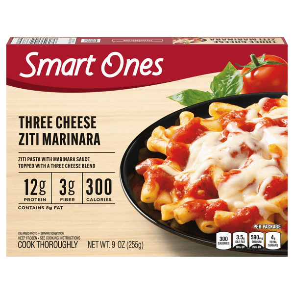 Smart Ones Three Cheese Ziti Pasta Marinara With Mozzarella  Meal