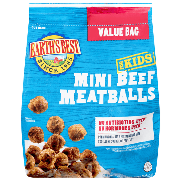 Earth'S Best For Kids Mini Beef Meatballs Value Bag