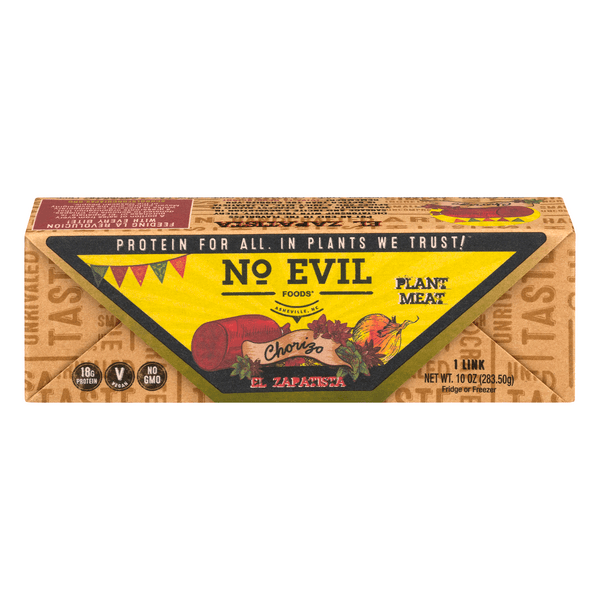 No Evil Foods Plant Meat El Zapitista Chorizo - 1 Link