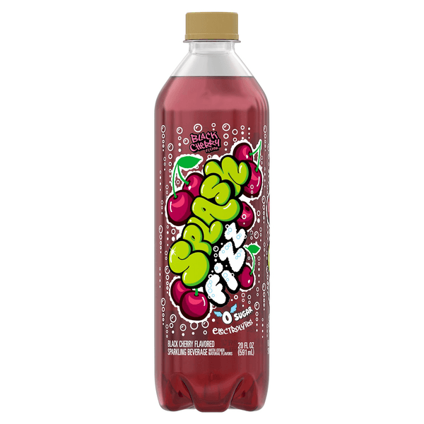 Splash Fizz Sparkling Beverage Black Cherry Flavored
