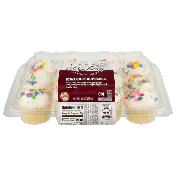 Our Brand Bakery Gold Mini Cupcakes With White Frosting