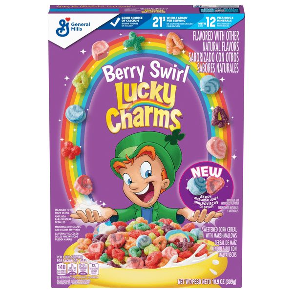 Lucky Charms Breakfast Cereal Berry Swirl