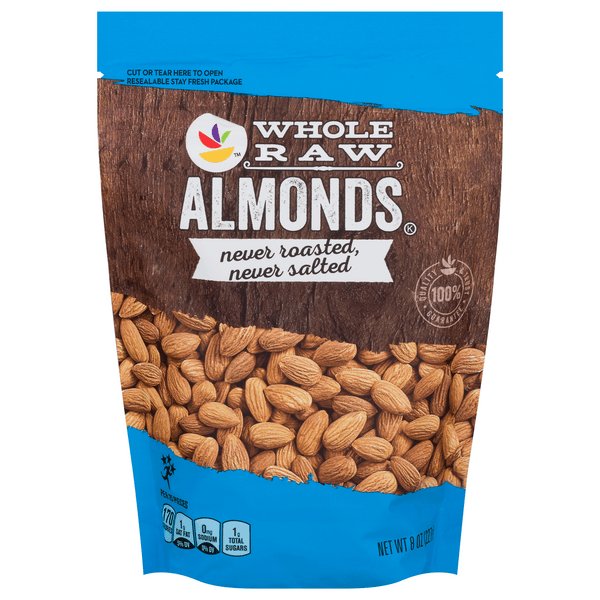 Stop & Shop Whole Raw Almonds No Salt