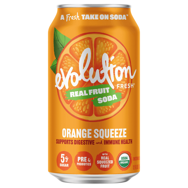 Evolution Fresh Orange Squeeze Real Fruit Soda