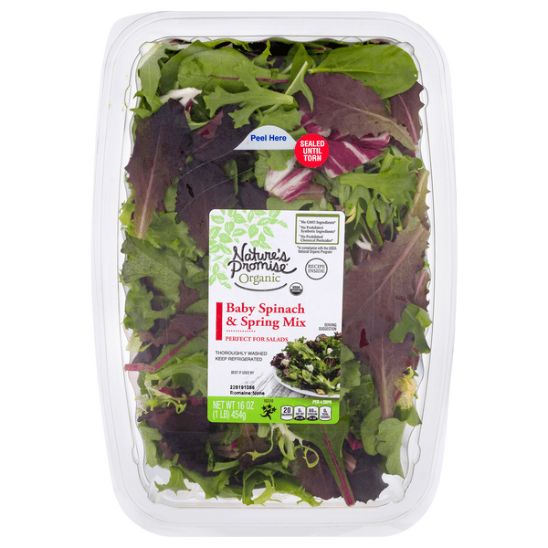 Nature'S Promise Organic Baby Spinach & Spring Mix Salad Blend