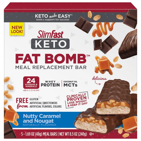 Slimfast Keto Meal Bar Nutty Caramel & Nougat