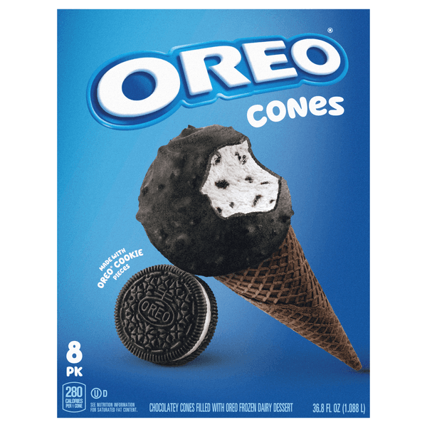Oreo Chocolatey Cones Filled With Oreo  Dairy Dessert