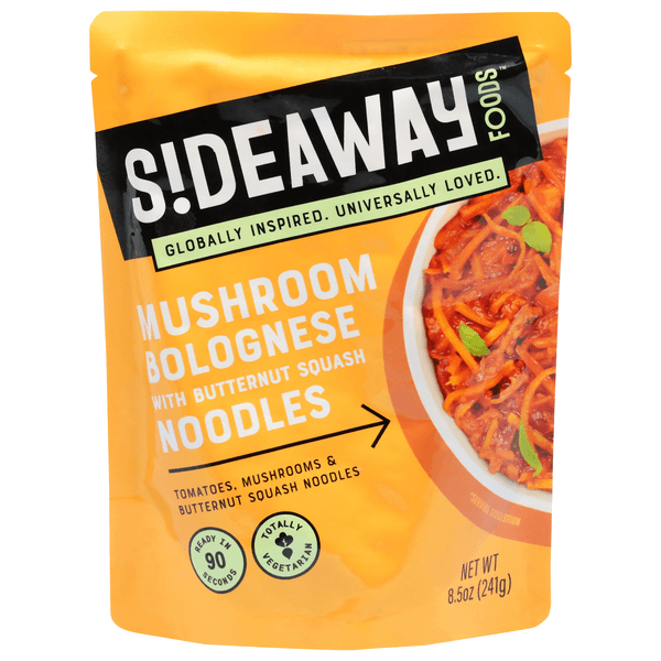 Sideaway Foods Mushroom Bolognese With Butternut Squash Noodles