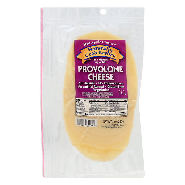 Naturally Good Kosher Provolone Cheese Sliced Gluten Free