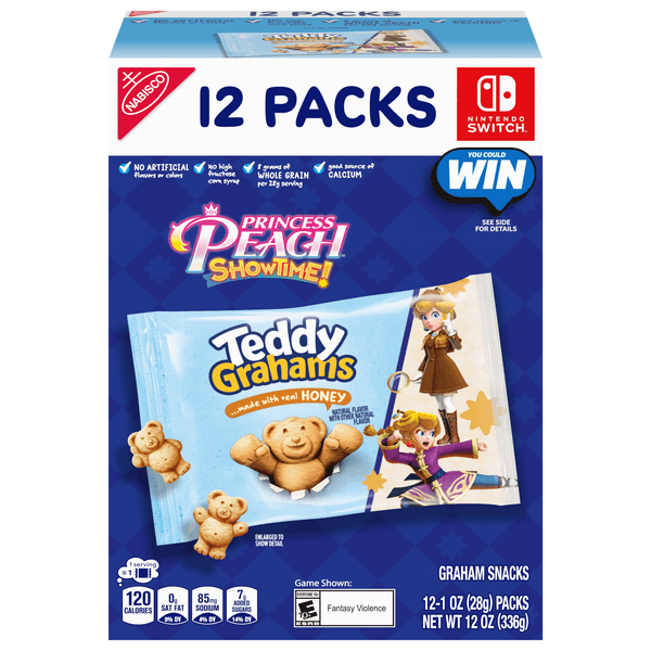 Teddy Grahams Honey Graham Crackers Snack Packs