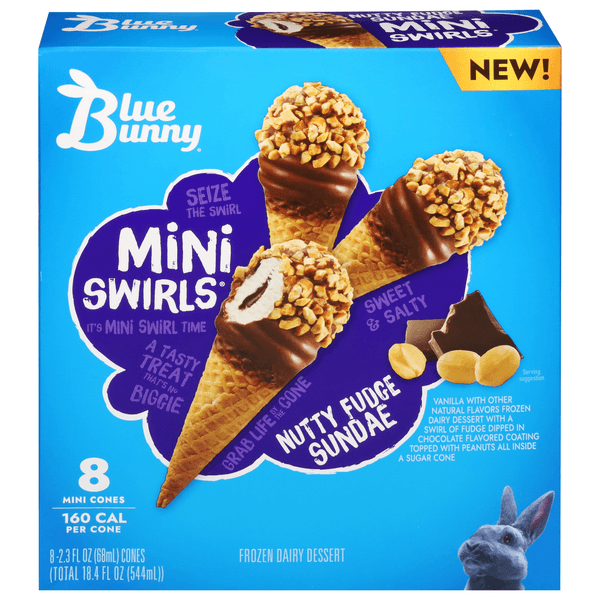 Blue Bunny Mini Swirl Nutty Fudge
