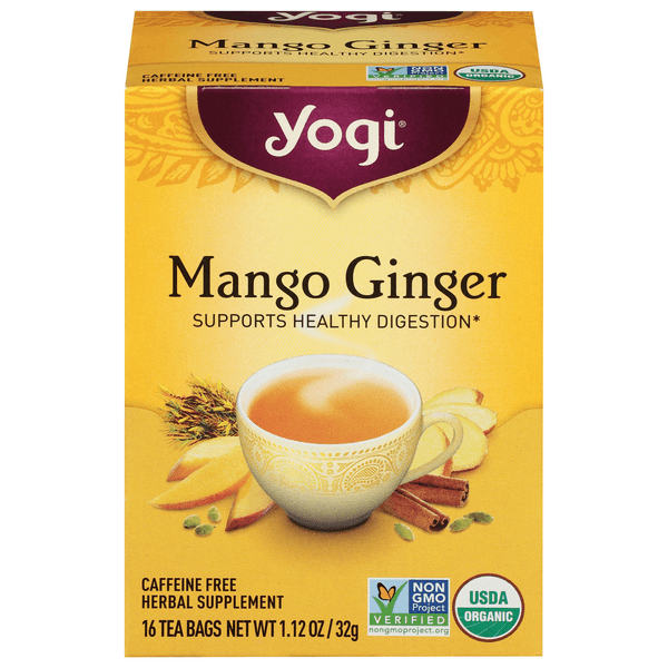 Yogi Herbal Supplement Tea Mango Ginger