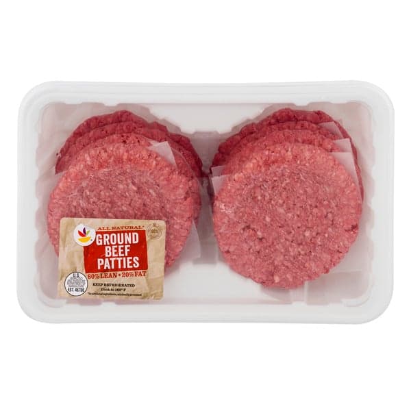 Stop & Shop Ground Beef Patties 80% Lean - Fresh