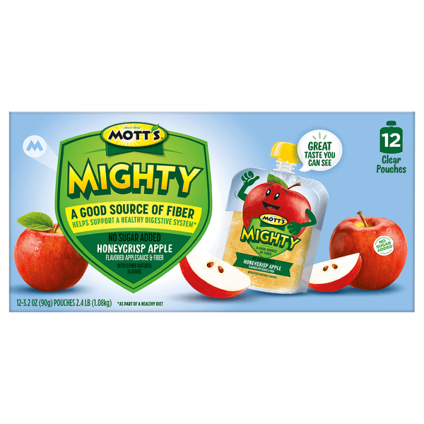 Mott's Mighty Honeycrisp Apple Applesauce Clear Pouches