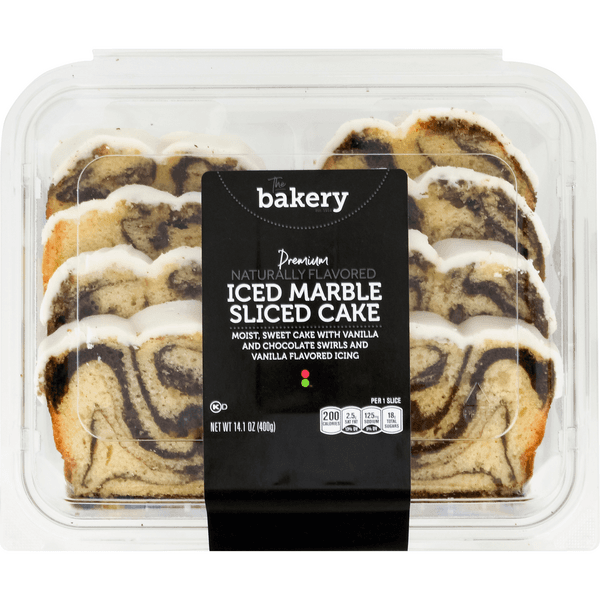 Stop & Shop The Bakery Premium Iced Marble Cake Sliced