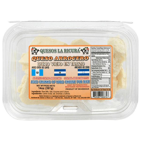 Quesos La Ricura Aged 60 Days Chunks Of Hard Cheese For Rice