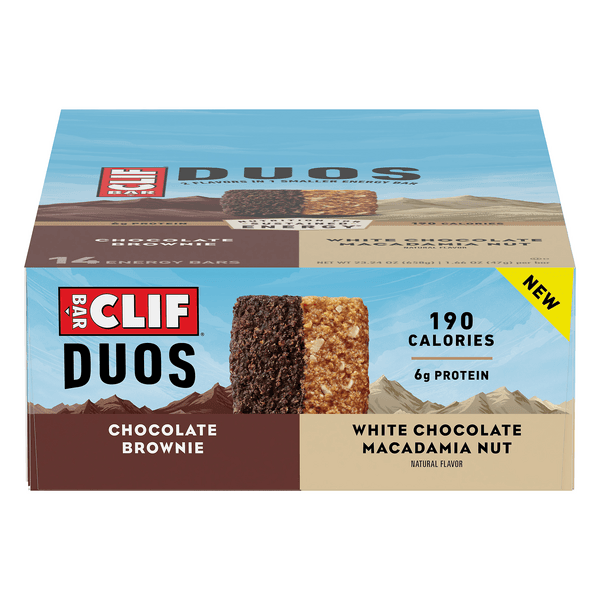 Clif Duos Energy Bars Chocolate Brownie Chocolate Macadamia Nut