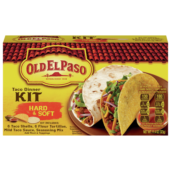 Is it Corn Free? Old El Paso Tortillas Flour Dinner Kit Taco Hard & Soft Box
