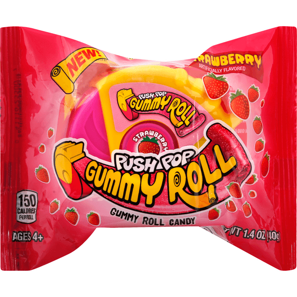 Push Pop Gummy Roll Candy Berry Blast Ages 4+