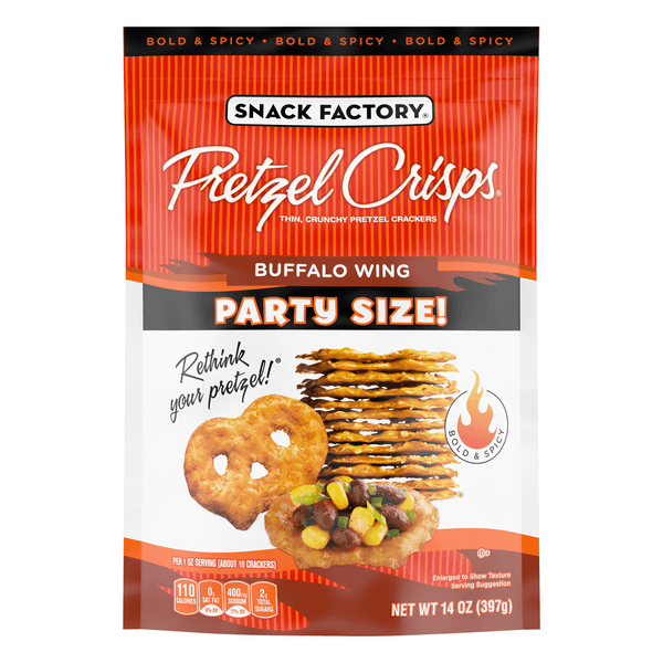 Snack Factory Pretzel Crisps Buffalo Wing Party Size