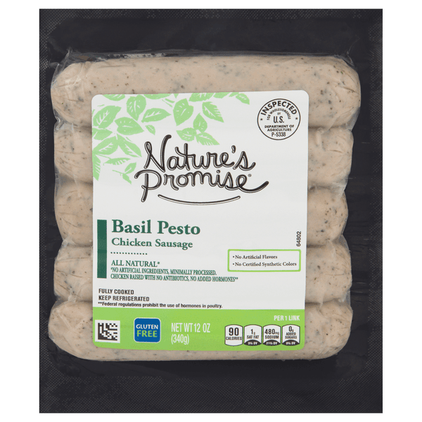Nature'S Promise Natural Basil Pesto Chicken Sausage