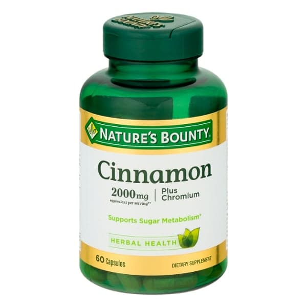 Nature'S Bounty Cinnamon Plus Chromium Dietary Supplement Capsules