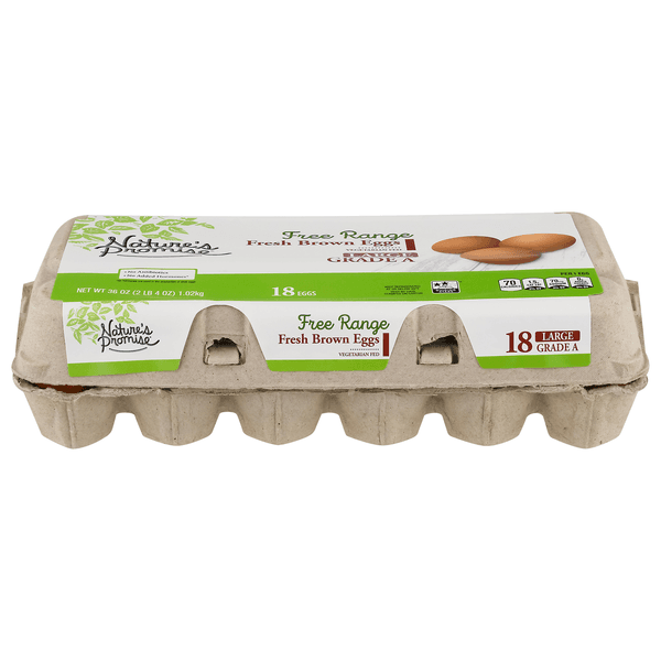 Nature'S Promise Free Range Vegetarian Fed Grade A Large Brown Eggs
