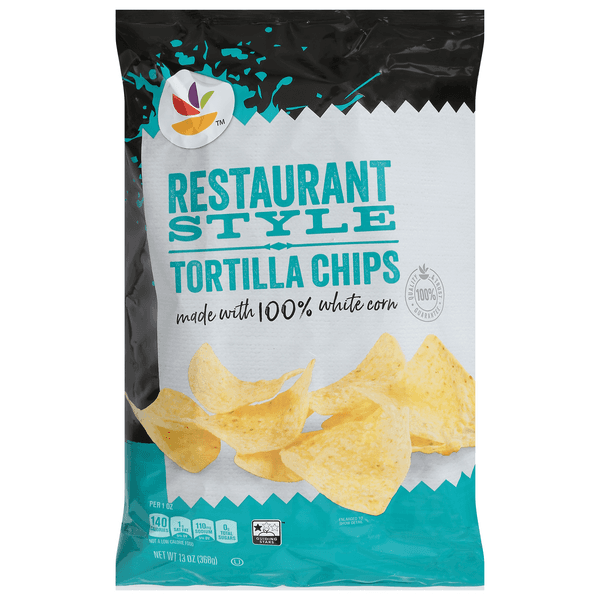 Stop & Shop Tortilla Chips Restaurant Style 100% White Corn