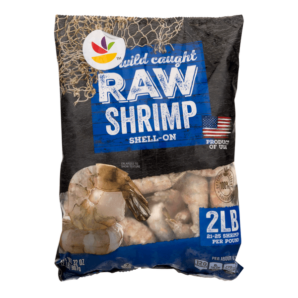 Stop & Shop Wild Caught Raw Shell-On Shrimp 21- Per