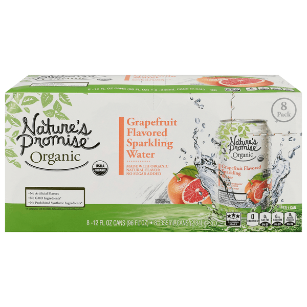 Nature'S Promise Organic Grapefruit Flavored Sparkling Water