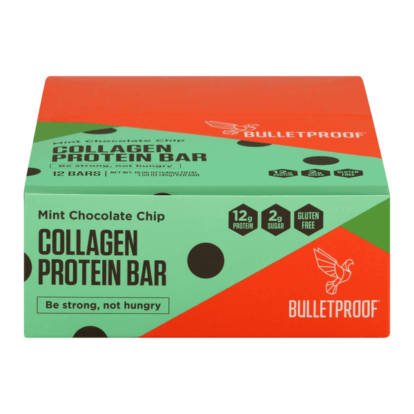 Bulletproof Collagen Protein Bar Mint Chocolate Chip Gluten Free