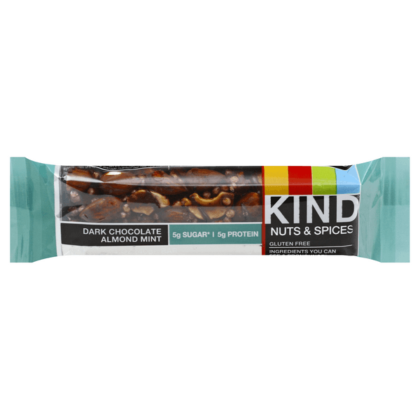 Kind Nut & Spices Bar Dark Chocolate Almond Mint Gluten Free