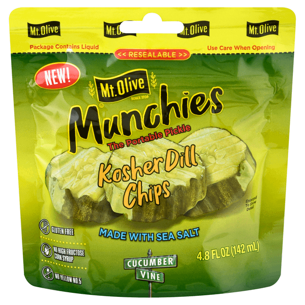 Mt. Olive Munchies Kosher Dill Pickle Chips Gluten Free