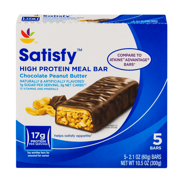 Stop & Shop Satisfy High Protein Meal Bar Chocolate Peanut Butter