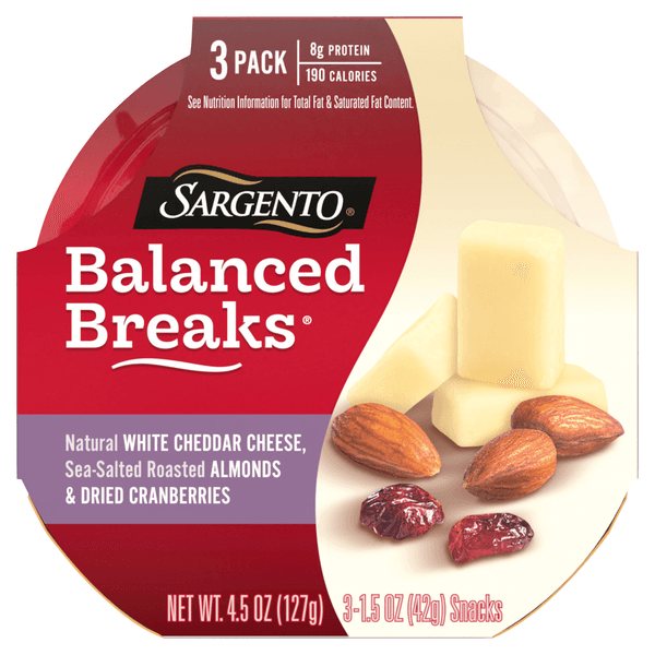 Sargento Balanced Breaks Cheese Snacks White Cheddar