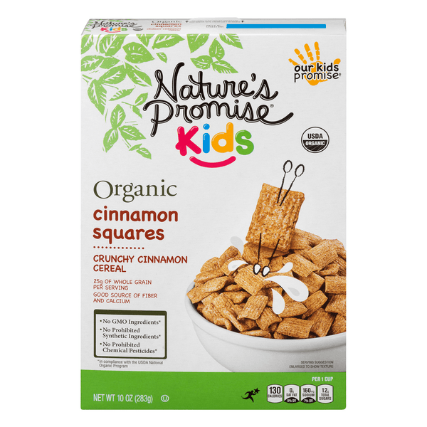 Nature'S Promise Kids Cereal Cinnamon Squares Organic