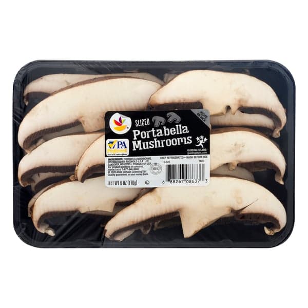 Portabella Mushrooms Sliced