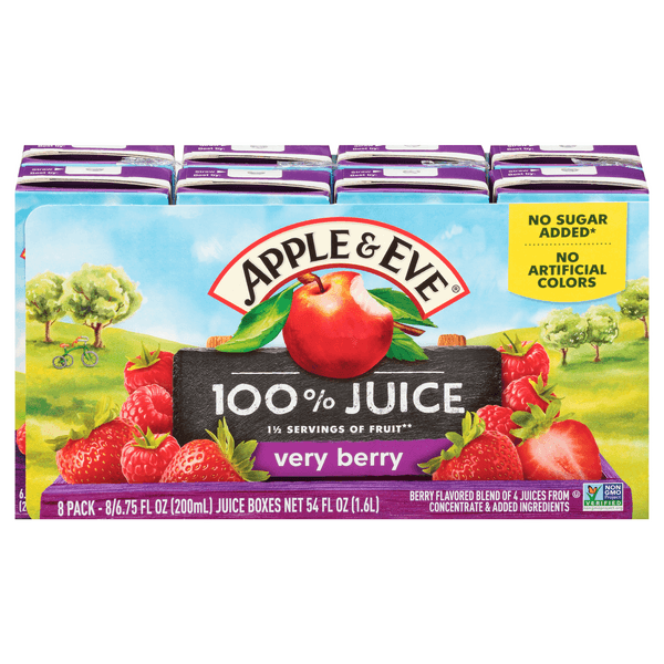 Apple & Eve Very Berry Juice Boxes No Sugar Added
