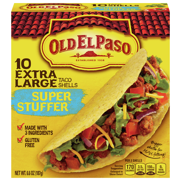 Old El Paso Taco Shells Extra Large Super Stuffer Box