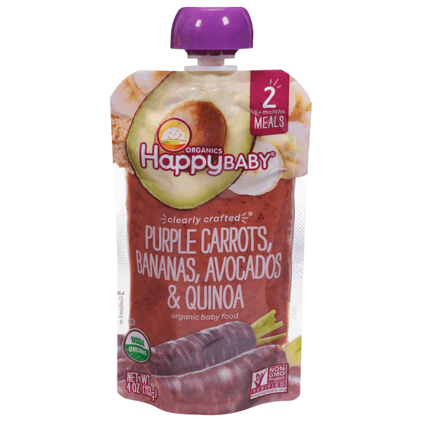 Happy Baby Organics Purple Carrots Bananas Avocados & Quinoa