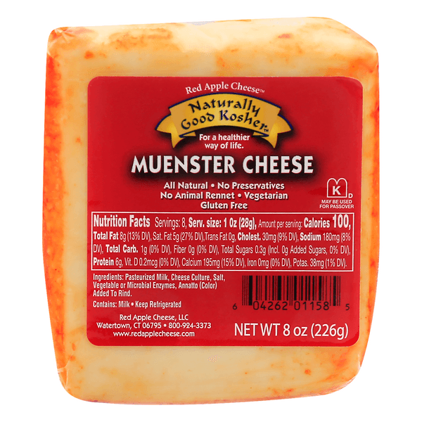 Naturally Good Kosher Muenster Cheese Chunk