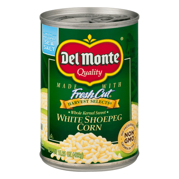 Del Monte Harvest Selects Whole Kernel Sweet White Shoepeg Corn